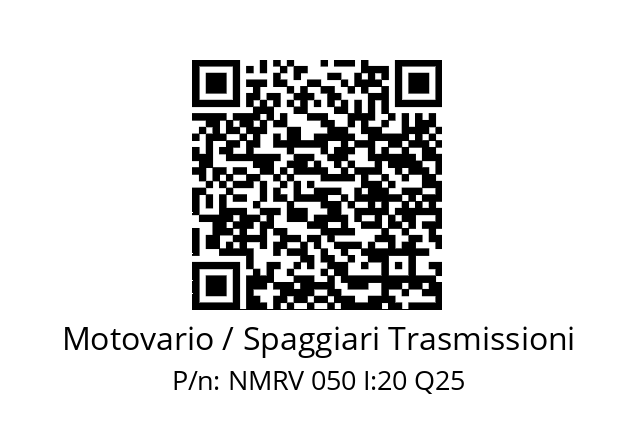   Motovario / Spaggiari Trasmissioni NMRV 050 I:20 Q25