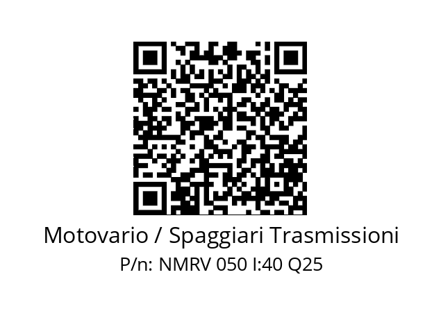   Motovario / Spaggiari Trasmissioni NMRV 050 I:40 Q25