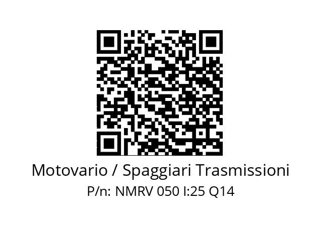   Motovario / Spaggiari Trasmissioni NMRV 050 I:25 Q14