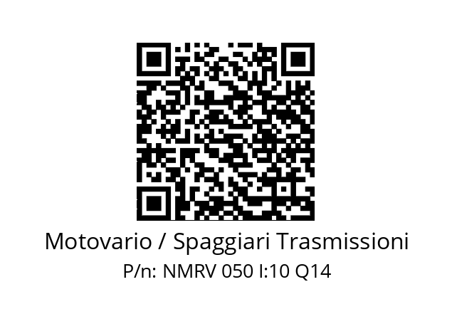   Motovario / Spaggiari Trasmissioni NMRV 050 I:10 Q14