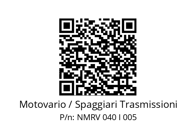   Motovario / Spaggiari Trasmissioni NMRV 040 I 005