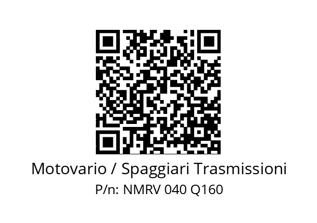   Motovario / Spaggiari Trasmissioni NMRV 040 Q160