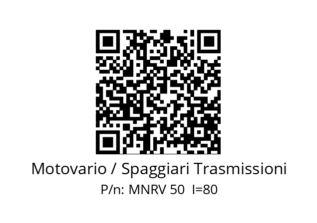   Motovario / Spaggiari Trasmissioni MNRV 50  I=80