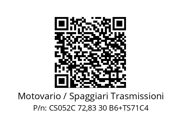   Motovario / Spaggiari Trasmissioni CS052C 72,83 30 B6+TS71C4