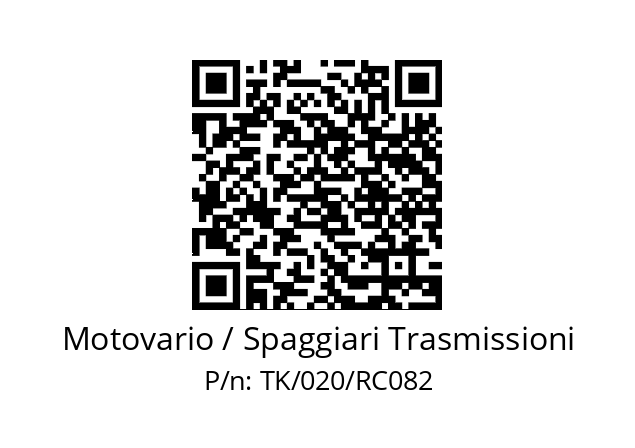   Motovario / Spaggiari Trasmissioni TK/020/RC082