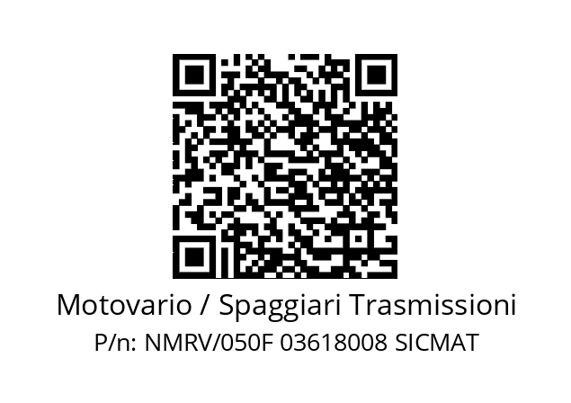   Motovario / Spaggiari Trasmissioni NMRV/050F 03618008 SICMAT