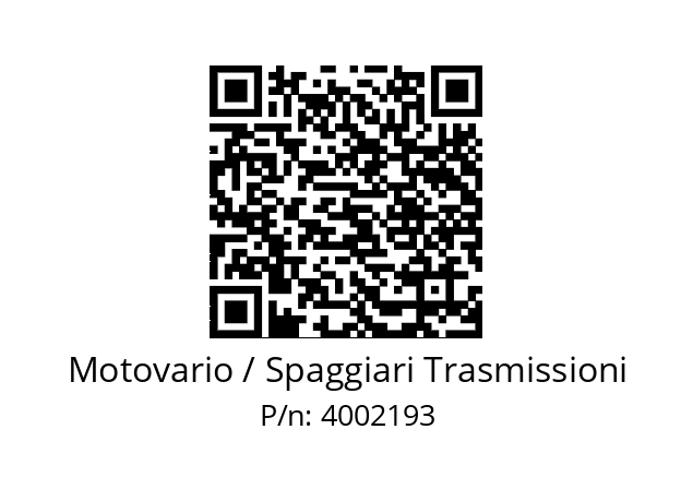   Motovario / Spaggiari Trasmissioni 4002193