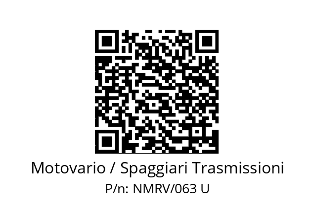   Motovario / Spaggiari Trasmissioni NMRV/063 U