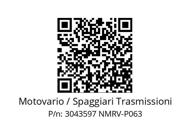   Motovario / Spaggiari Trasmissioni 3043597 NMRV-P063