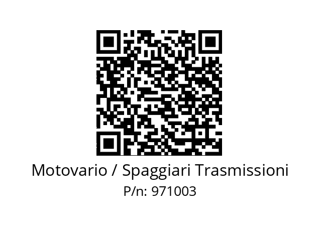   Motovario / Spaggiari Trasmissioni 971003