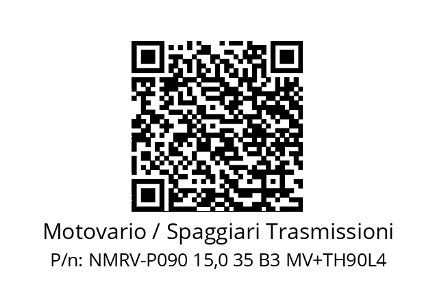   Motovario / Spaggiari Trasmissioni NMRV-P090 15,0 35 B3 MV+TH90L4