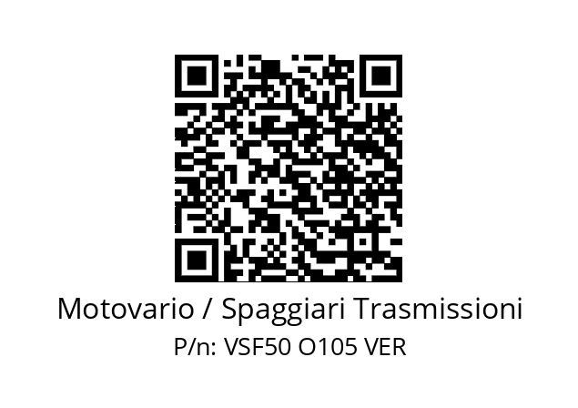   Motovario / Spaggiari Trasmissioni VSF50 O105 VER