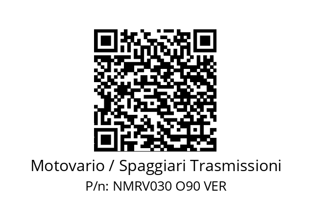   Motovario / Spaggiari Trasmissioni NMRV030 O90 VER