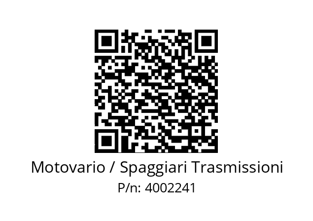   Motovario / Spaggiari Trasmissioni 4002241