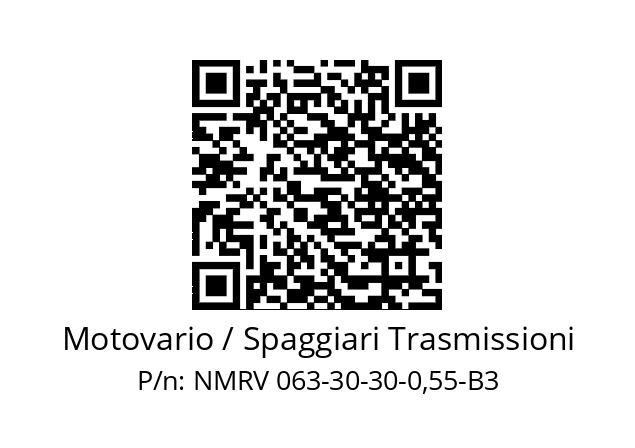   Motovario / Spaggiari Trasmissioni NMRV 063-30-30-0,55-В3