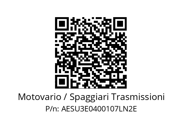   Motovario / Spaggiari Trasmissioni AESU3E0400107LN2E