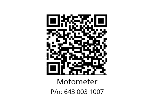   Motometer 643 003 1007