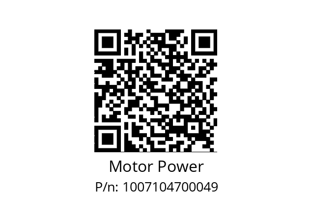   Motor Power 1007104700049