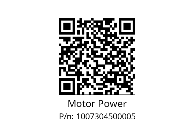   Motor Power 1007304500005