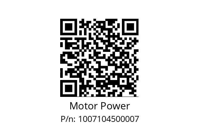   Motor Power 1007104500007