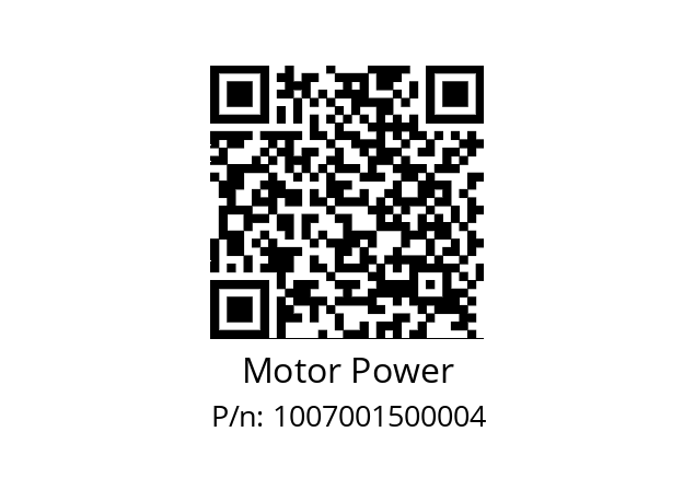   Motor Power 1007001500004