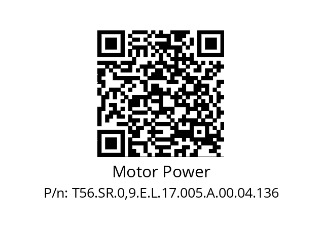   Motor Power T56.SR.0,9.E.L.17.005.A.00.04.136