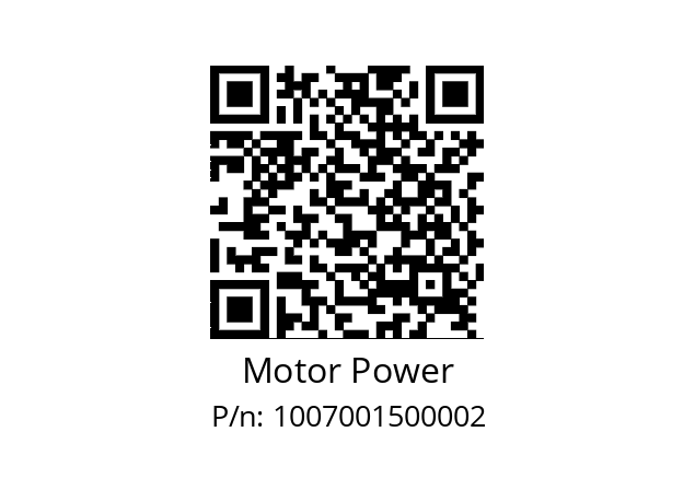   Motor Power 1007001500002