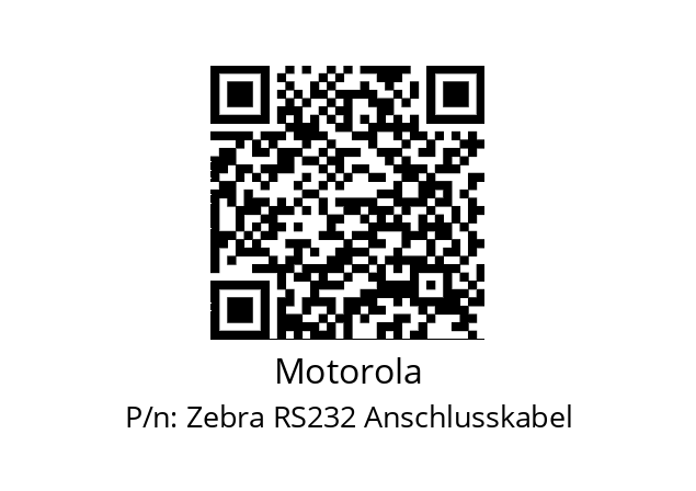   Motorola Zebra RS232 Anschlusskabel