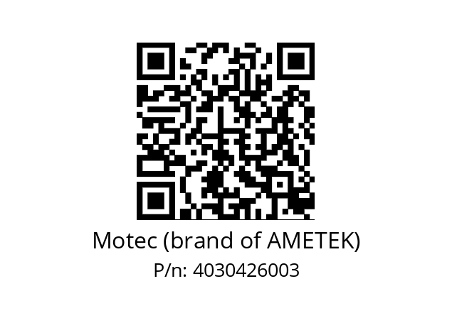   Motec (brand of AMETEK) 4030426003