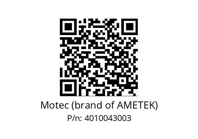   Motec (brand of AMETEK) 4010043003