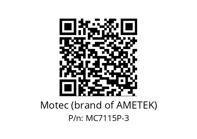   Motec (brand of AMETEK) MC7115P-3