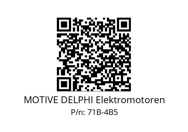   MOTIVE DELPHI Elektromotoren 71B-4B5