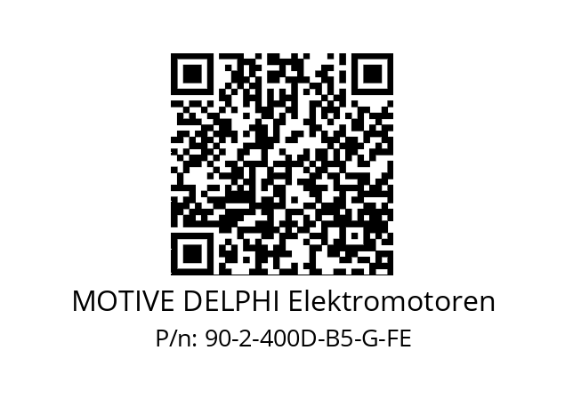   MOTIVE DELPHI Elektromotoren 90-2-400D-B5-G-FE