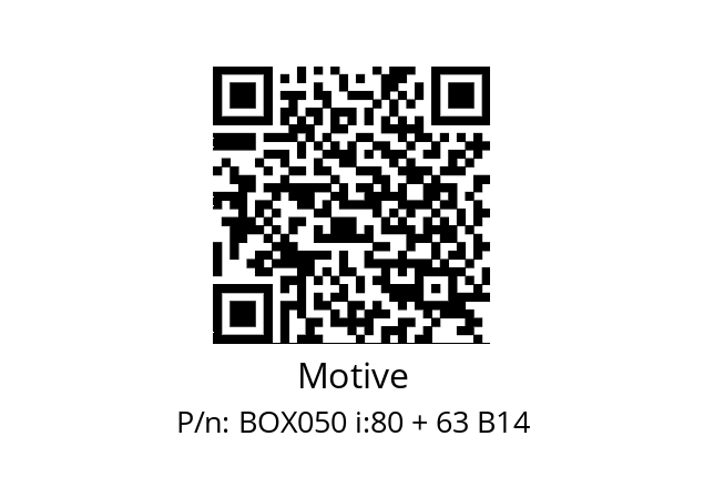   Motive BOX050 i:80 + 63 B14