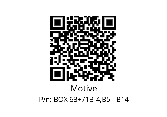   Motive BOX 63+71B-4,B5 - B14