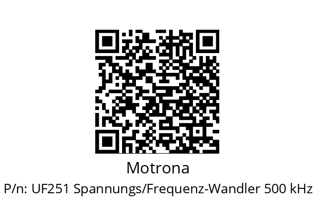   Motrona UF251 Spannungs/Frequenz-Wandler 500 kHz