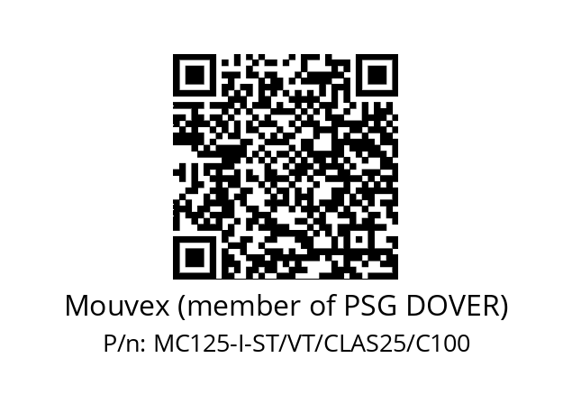   Mouvex (member of PSG DOVER) MC125-I-ST/VT/CLAS25/C100