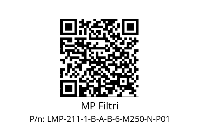   MP Filtri LMP­211­1­B­A­B­6­M250­N­P01