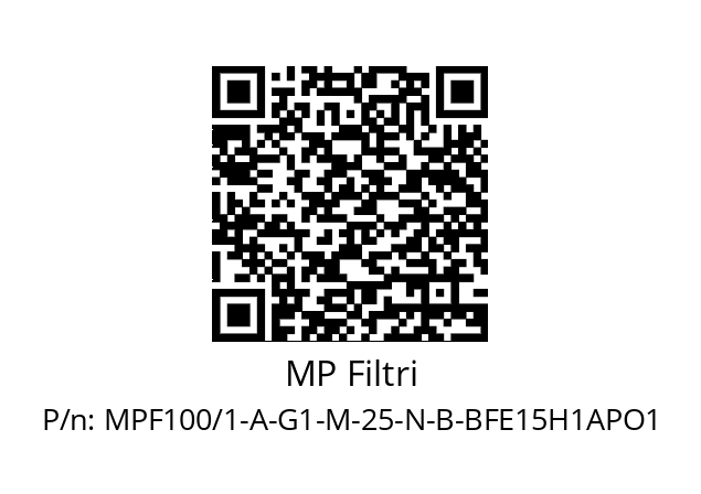   MP Filtri MPF100/1-A-G1-M-25-N-B-BFE15H1APO1