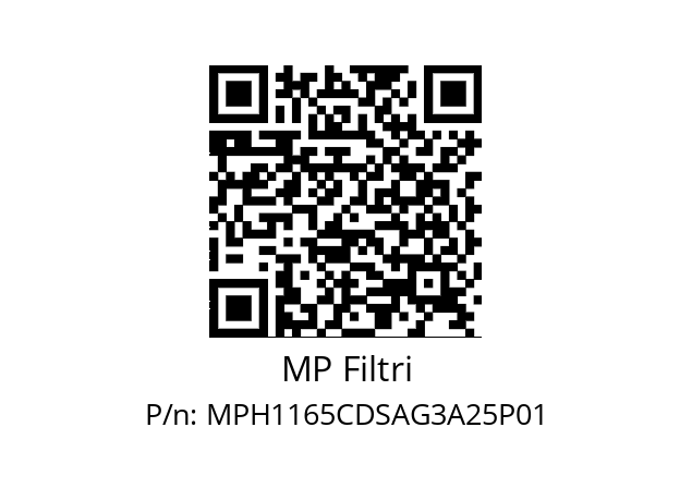   MP Filtri MPH1165CDSAG3A25P01