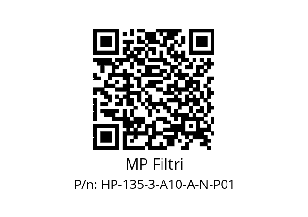   MP Filtri HP-135-3-A10-A-N-P01