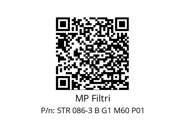  STR-086-3-B-G1-M60-P01 MP Filtri STR 086-3 B G1 M60 P01