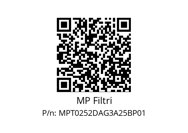  MPT-025-2-D-A-G3-A25-B-P01 MP Filtri MPT0252DAG3A25BP01