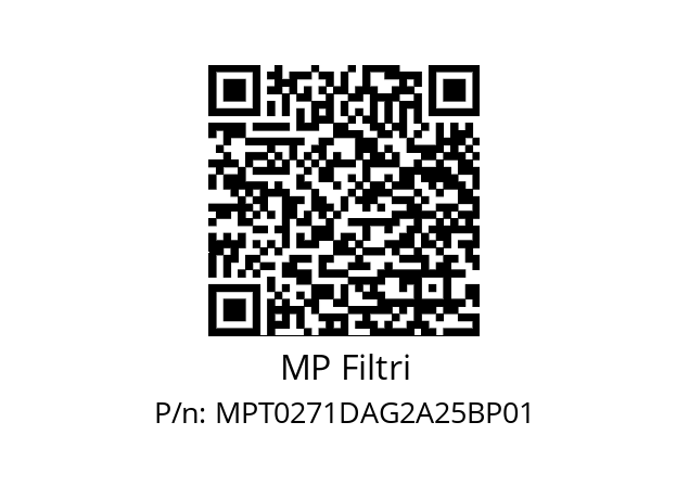  MPT-027-1-D-A-G2-A25-B-P01 MP Filtri MPT0271DAG2A25BP01