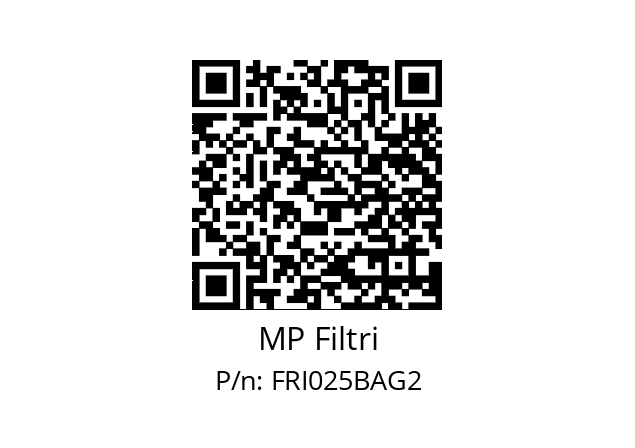  FRI-025-B-A-G2-XXX-P01 MP Filtri FRI025BAG2