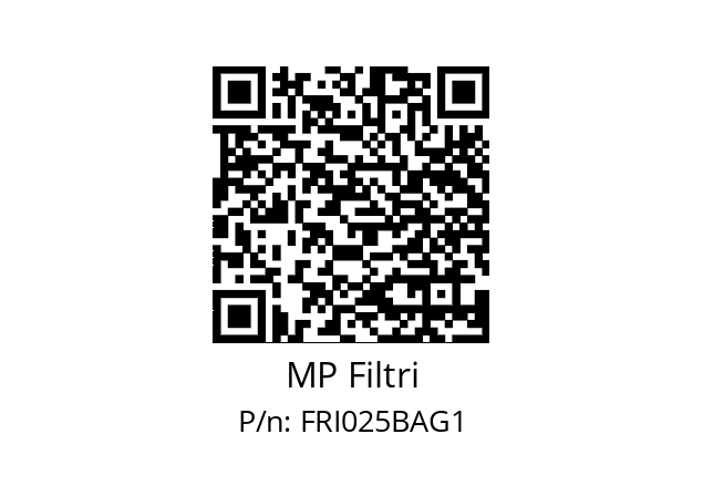  FRI-025-B-A-G1-XXX-P01 MP Filtri FRI025BAG1