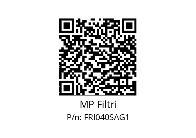  FRI-040-S-A-G1-XXX-P01 MP Filtri FRI040SAG1