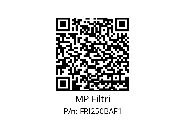  FRI-250-B-A-F1-XXX-P01 MP Filtri FRI250BAF1