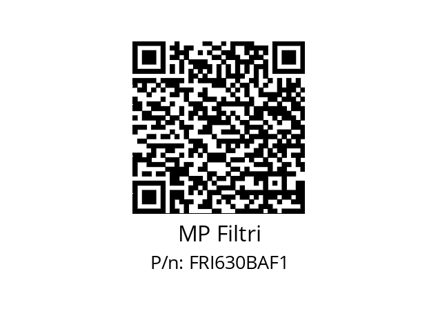  FRI-630-B-A-F1-XXX-P01 MP Filtri FRI630BAF1