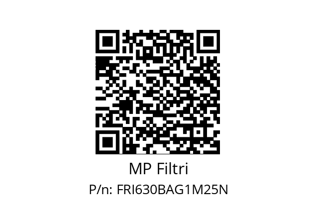  FRI-630-B-A-G1-M25-N-P01 MP Filtri FRI630BAG1M25N